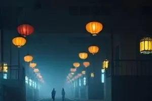 惊悚电影海雾里的灯塔横版封面